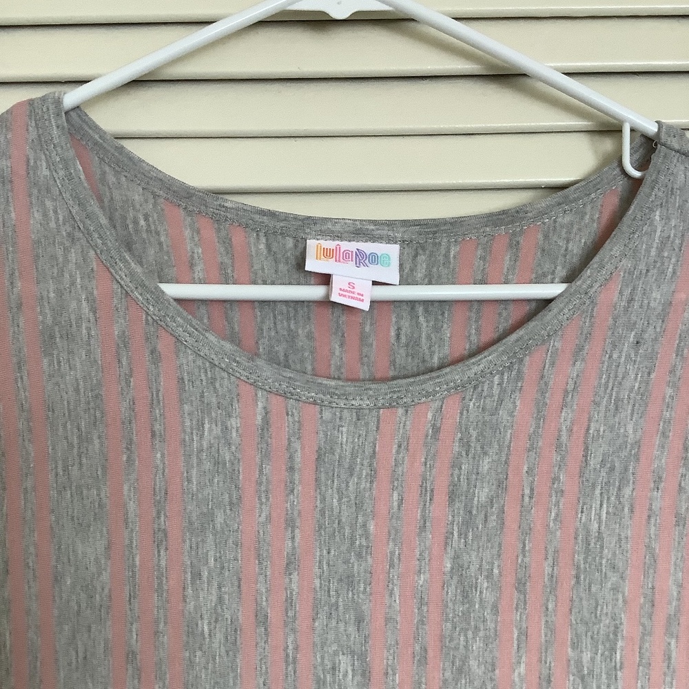 LulaRoe pink and grey dress NWT, small
